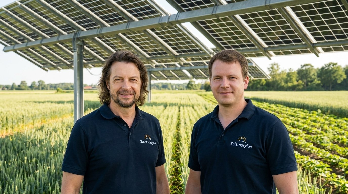 Solartechnik auf landwirtschaftlicher Fläche