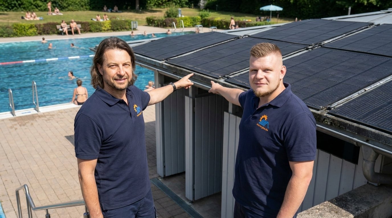 Solarabsorber zur direkten Erwärmung des Poolwassers